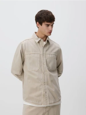 Reserved - Jeansowa koszula regular fit - beżowy