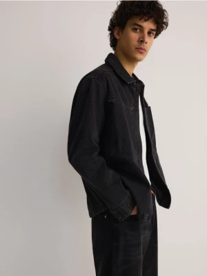 Reserved - Jeansowa koszula regular fit - czarny