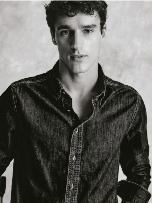 Reserved - Jeansowa koszula regular fit - granatowy