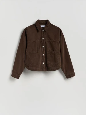 Reserved - Jeansowa koszula z kieszeniami - dark grey jeans