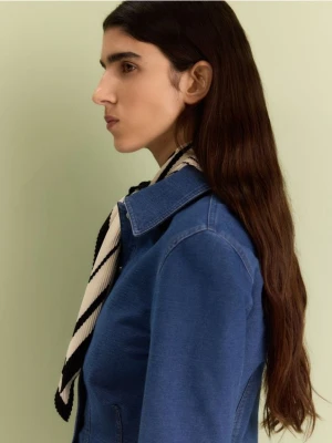 Reserved - Jeansowa koszula z zaszewkami - indigo jeans