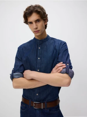 Zdjęcie produktu Reserved - Jeansowa koszula ze stójką - granatowy