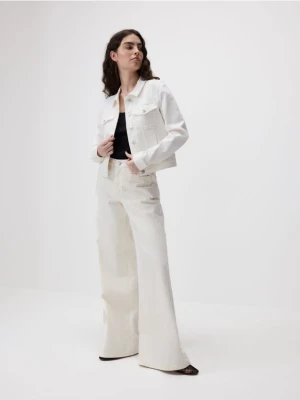 Reserved - Jeansowa kurtka - biały