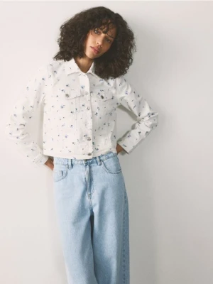 Reserved - Jeansowa kurtka - biały