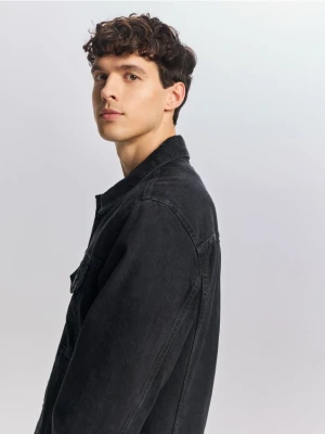 Reserved - Jeansowa kurtka - czarny