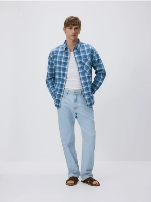 Reserved - Jeansowa kurtka koszulowa - niebieski