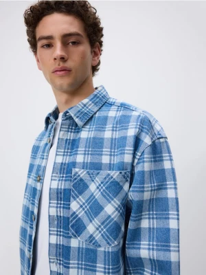 Reserved - Jeansowa kurtka koszulowa - niebieski