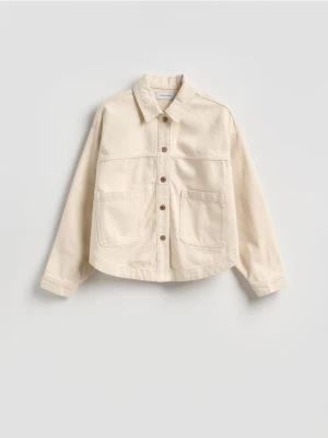 Reserved - Jeansowa kurtka - kremowy