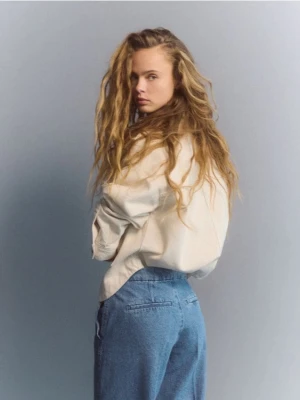 Reserved - Jeansowa kurtka - kremowy