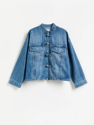 Reserved - Jeansowa kurtka oversize - niebieski