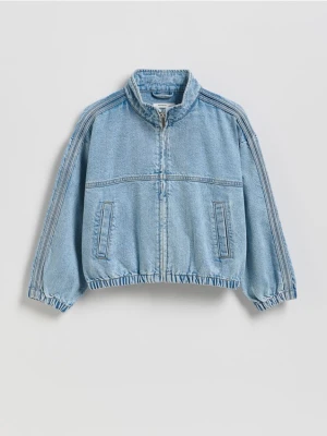 Reserved - Jeansowa kurtka ze stójką - niebieski