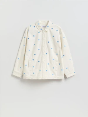 Reserved - Jeansowa kurtka - złamana biel