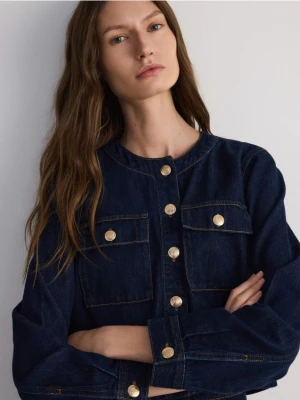 Reserved - Jeansowa marynarka - granatowy