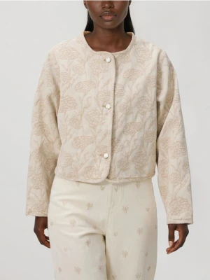 Reserved - Jeansowa marynarka - złamana biel