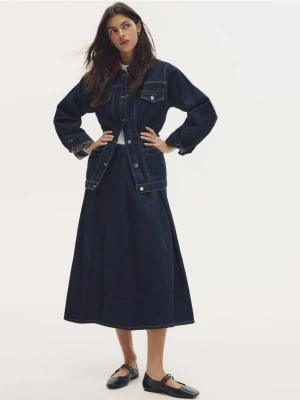 Reserved - Jeansowa spódnica - granatowy