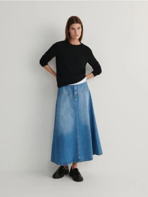 Reserved - Jeansowa spódnica maxi - niebieski