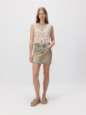 Reserved - Jeansowa spódnica mini - niebieski