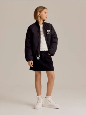 Reserved - Jeansowa spódnica Pusheen - czarny