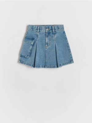 Reserved - Jeansowa spódnica z kieszenią - niebieski