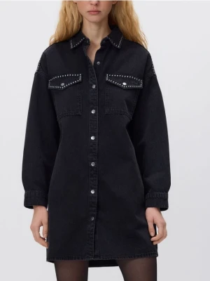 Reserved - Jeansowa sukienka - czarny