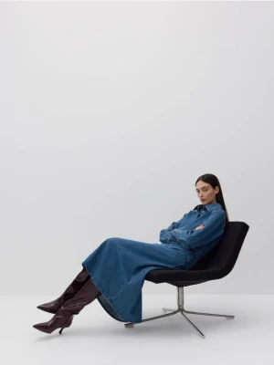 Reserved - Jeansowa sukienka maxi - niebieski