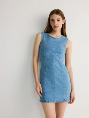 Reserved - Jeansowa sukienka mini - niebieski