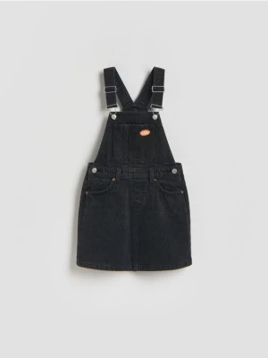 Reserved - Jeansowa sukienka ogrodniczka - szary