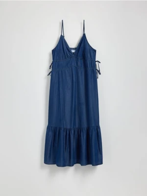 Zdjęcie produktu Reserved - Jeansowa sukienka z lyocellu - granatowy