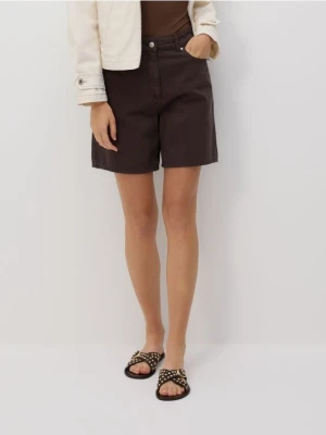 Reserved - Jeansowe bermudy - brązowy