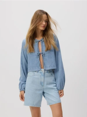 Reserved - Jeansowe bermudy - niebieski