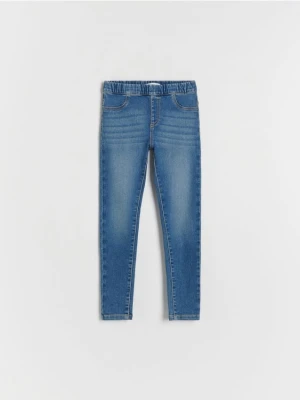 Reserved - Jeansowe legginsy - niebieski
