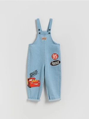 Reserved - Jeansowe ogrodniczki Auta - niebieski