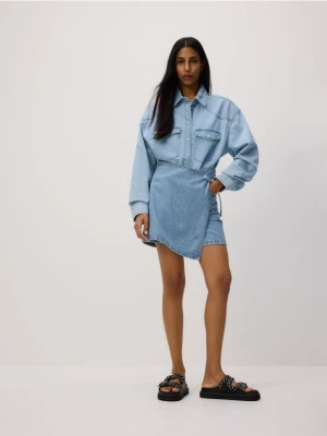 Reserved - Jeansowe spódnico-szorty - niebieski