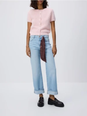 Reserved - Jeansowe spodnie z apaszką - niebieski