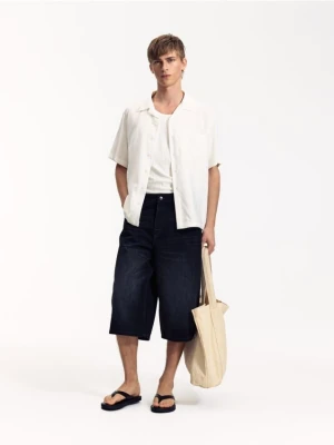 Reserved - Jeansowe szorty baggy - szary