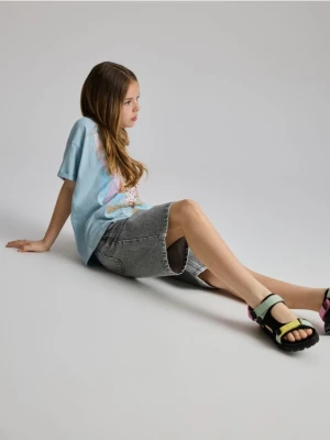 Reserved - Jeansowe szorty bermudy - jasnoszary