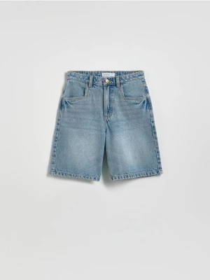 Reserved - Jeansowe szorty bermudy - niebieski
