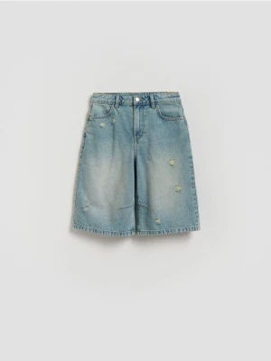 Reserved - Jeansowe szorty bermudy - niebieski