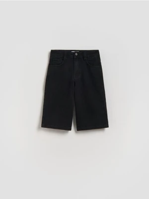 Reserved - Jeansowe szorty - czarny