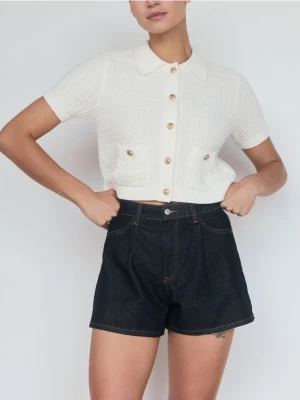 Reserved - Jeansowe szorty - granatowy