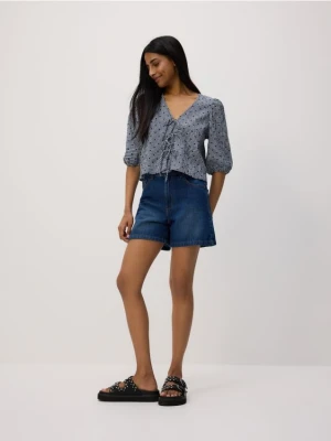 Reserved - Jeansowe szorty - granatowy