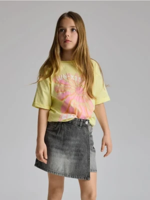 Reserved - Jeansowe szorty imitujące spódnicę - jasnoszary