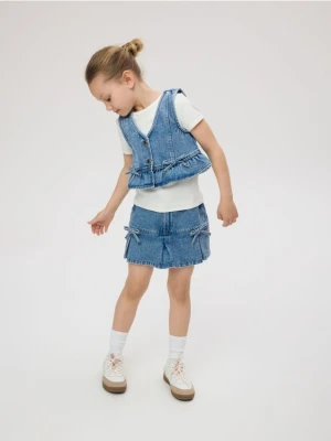 Reserved - Jeansowe szorty imitujące spódnicę - niebieski