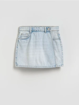 Reserved - Jeansowe szorty imitujące spódnicę - niebieski