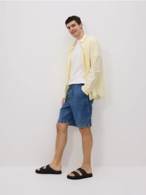 Reserved - Jeansowe szorty jogger - granatowy