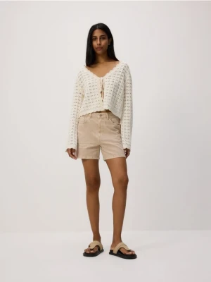 Reserved - Jeansowe szorty - kremowy