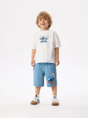 Reserved - Jeansowe szorty Lilo i Stitch - niebieski