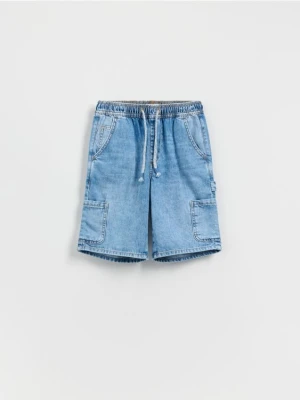 Reserved - Jeansowe szorty - niebieski
