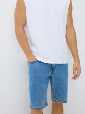 Reserved - Jeansowe szorty regular - niebieski
