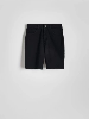 Reserved - Jeansowe szorty slim fit - czarny